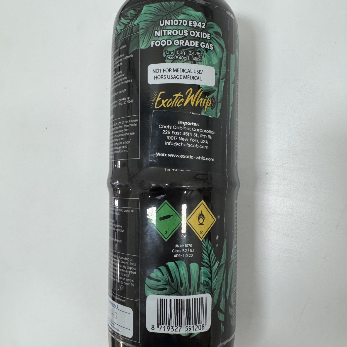Exotic Whip Nitrous Oxide Food Grade Gas - photo 2