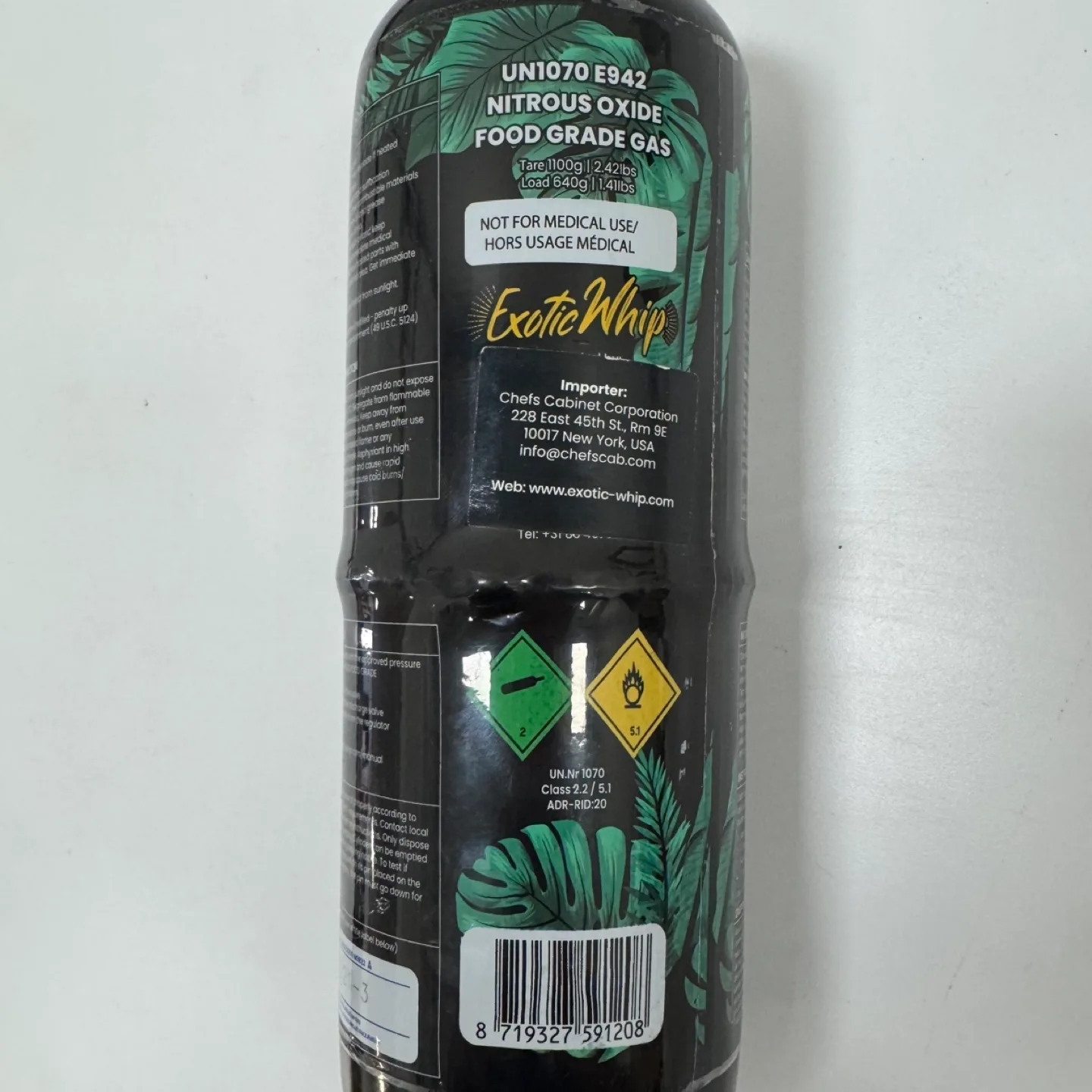 Exotic Whip Nitrous Oxide Food Grade Gas image indicator(2)