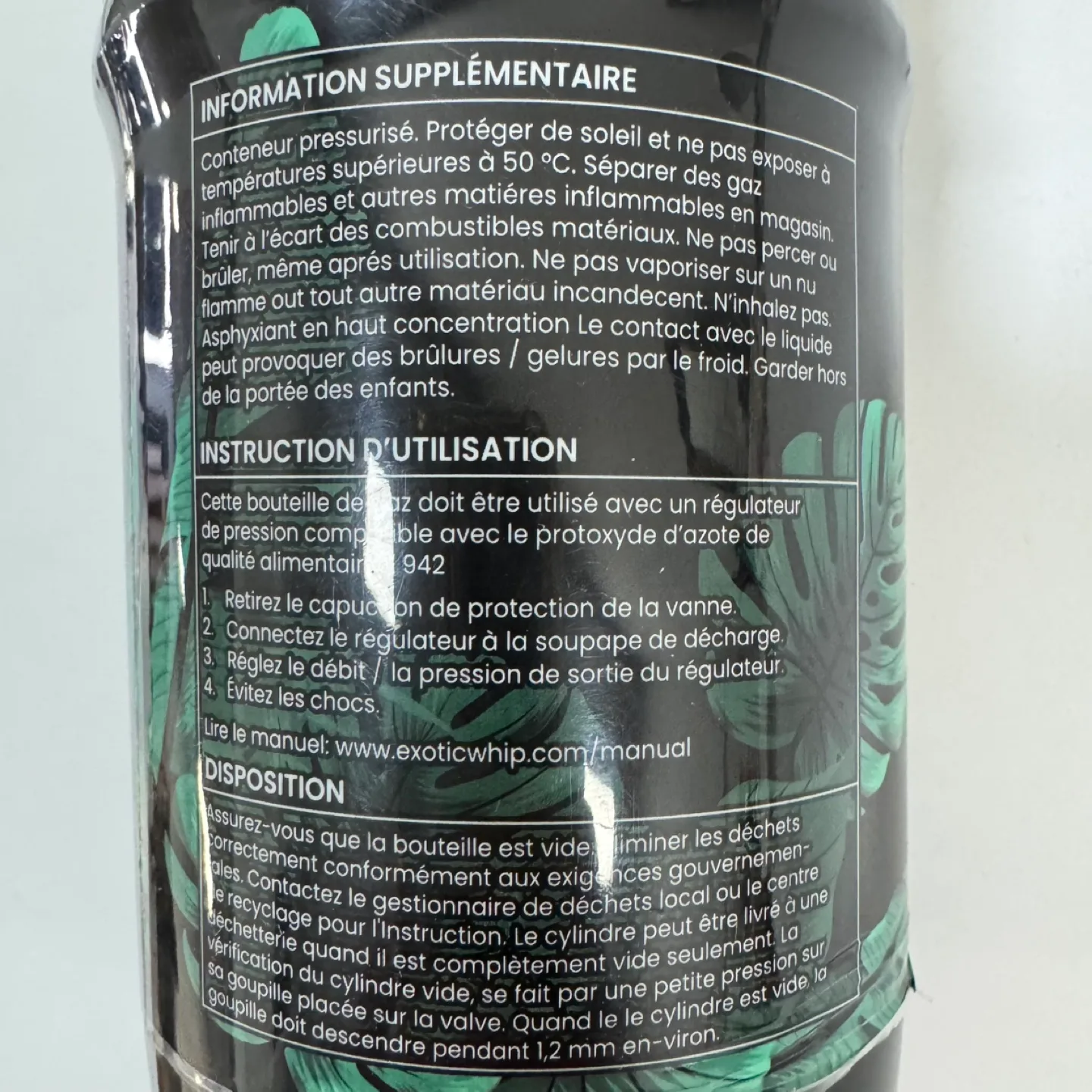 Exotic Whip Nitrous Oxide Food Grade Gas image indicator(3)