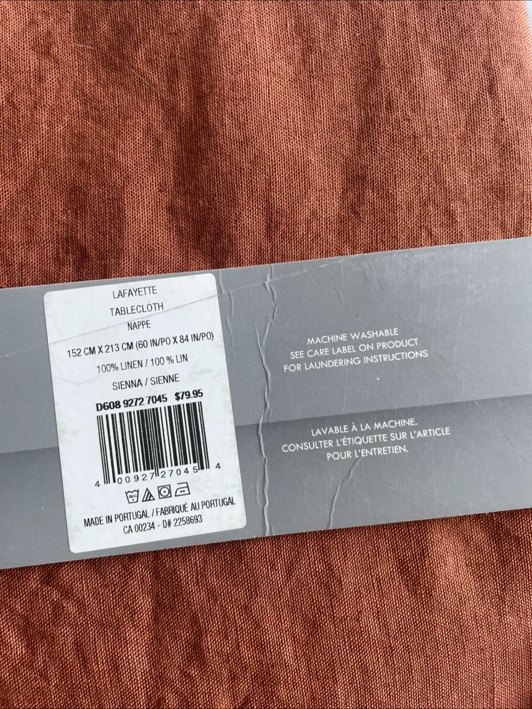 GlucksteinHome Lafayette Tablecloth - Sienna, 60x84" image indicator(3)