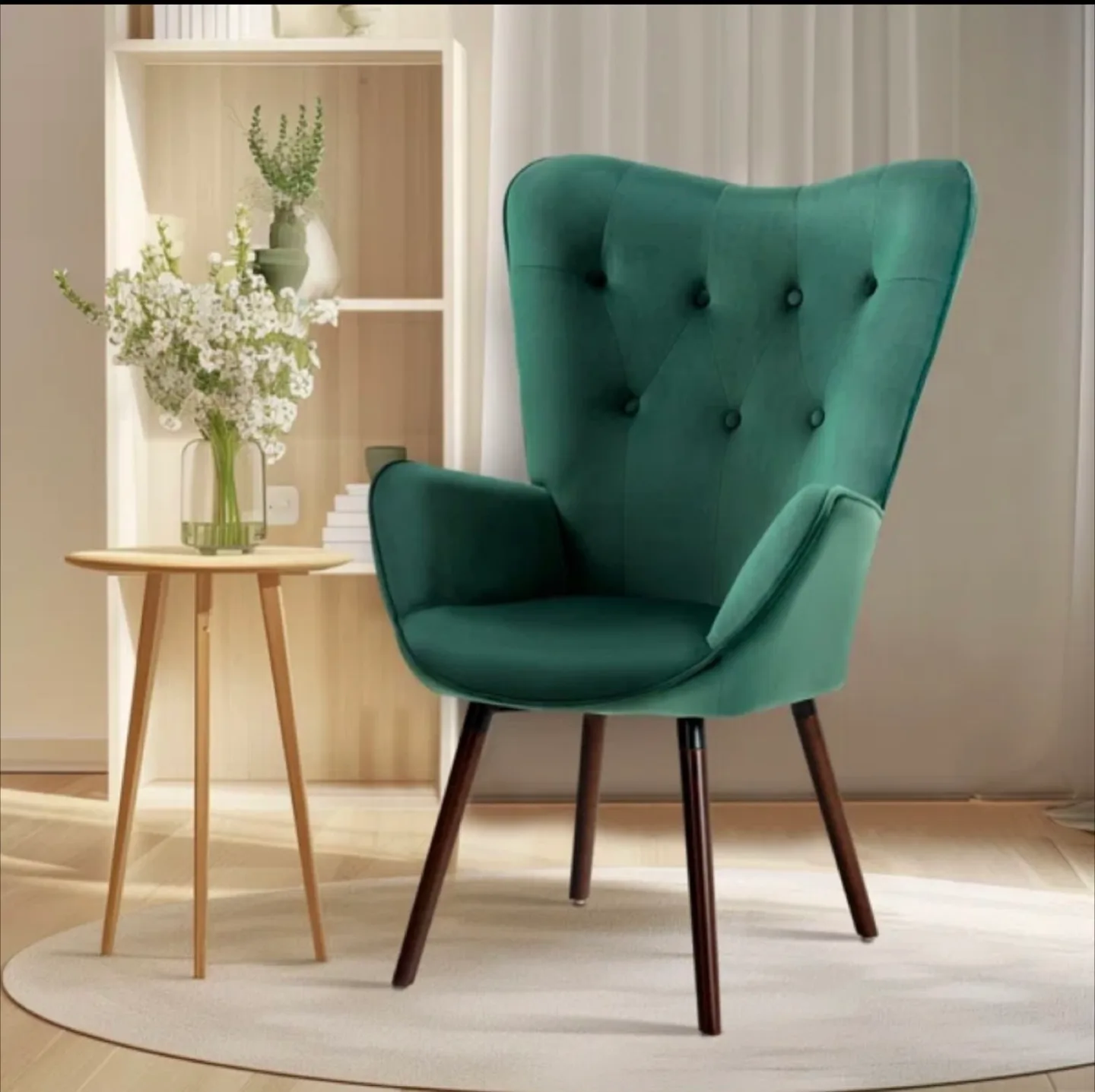 Wade Logan Cedrica Tufted Velvet Accent Chair image indicator(3)