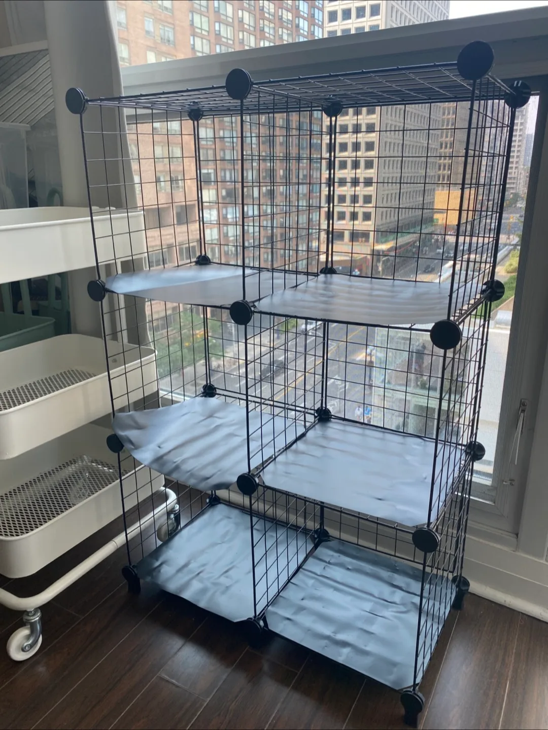 Black Wire Cube Storage Shelf