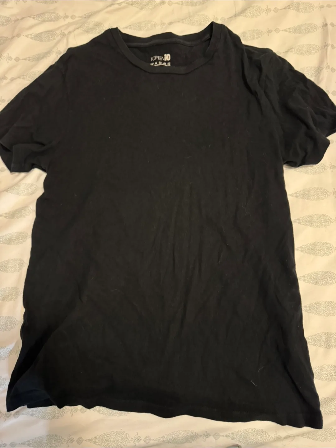 TOPTEN10 Black T-Shirt Size 95 thumbnail
