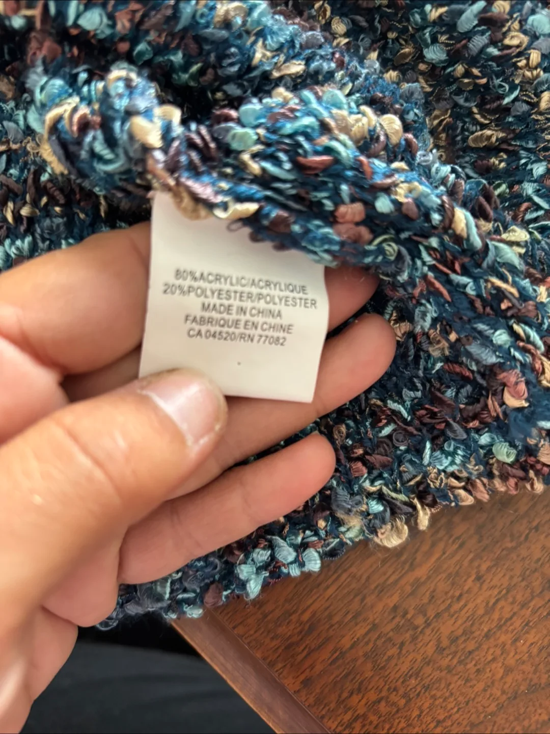 Unique Design Sweater - Blue, Brown, and Beige image indicator(10)