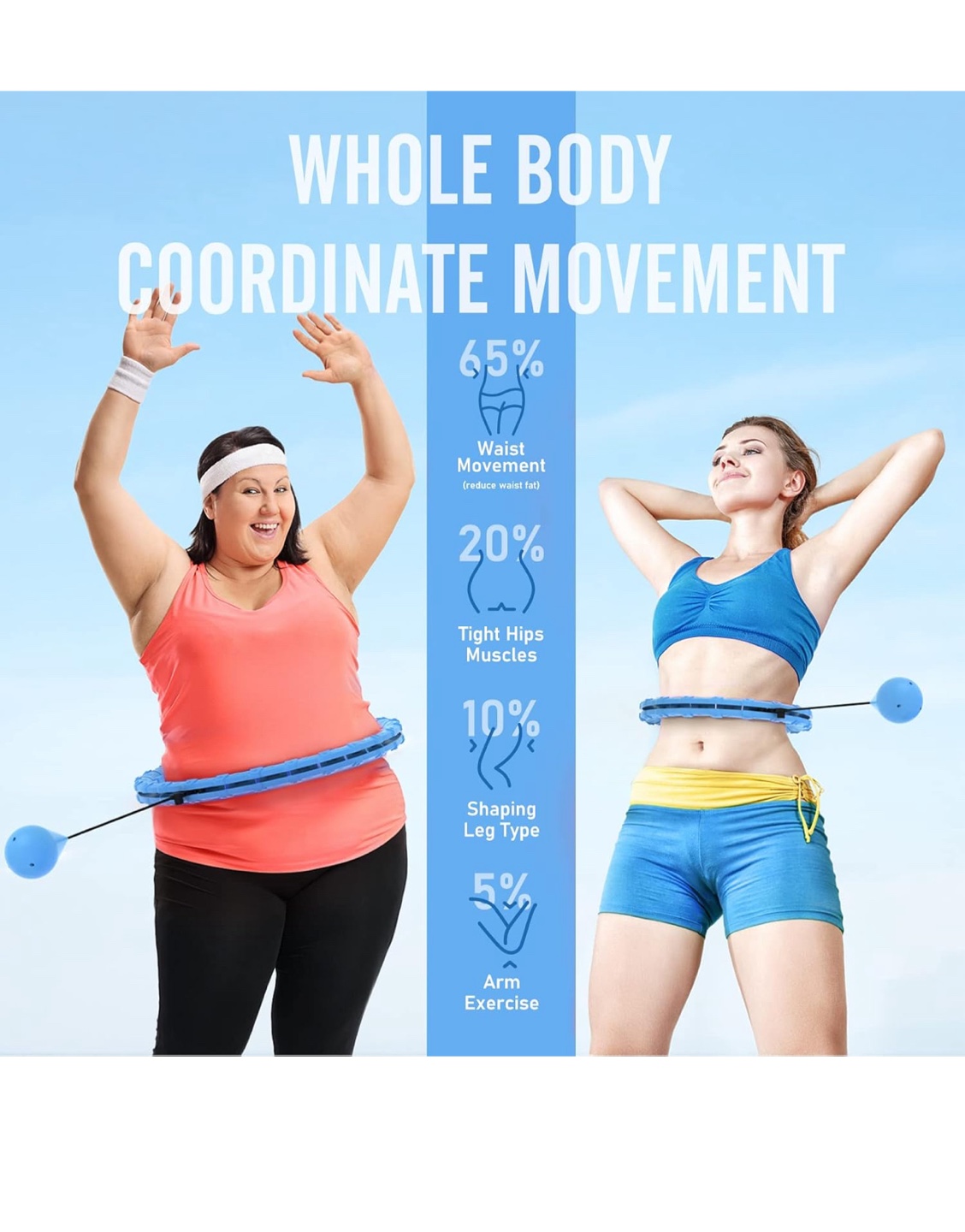 Smart Weighted Hula Hoop - Blue - photo 4