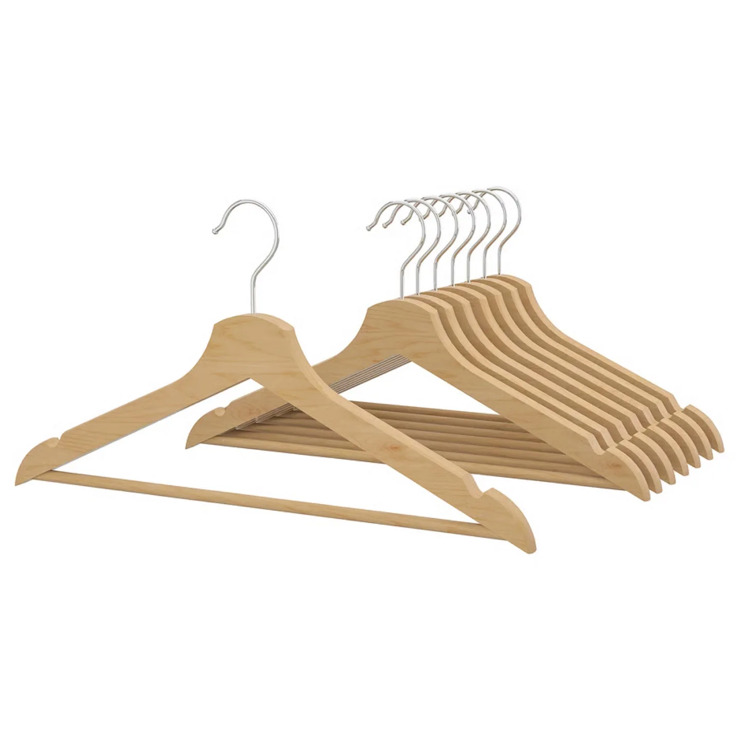 Wooden Clothes Hangers - Set of 10 thumbnail