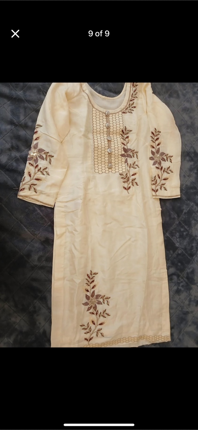 Cream palzo Kameez Suit - photo 3
