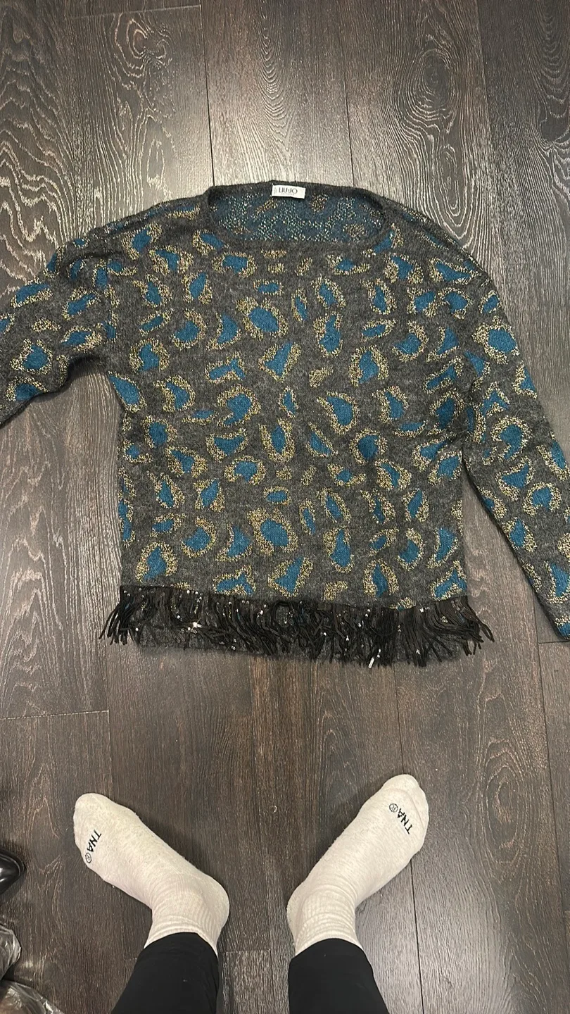 LIU.JO Grey Leopard Print Sweater thumbnail