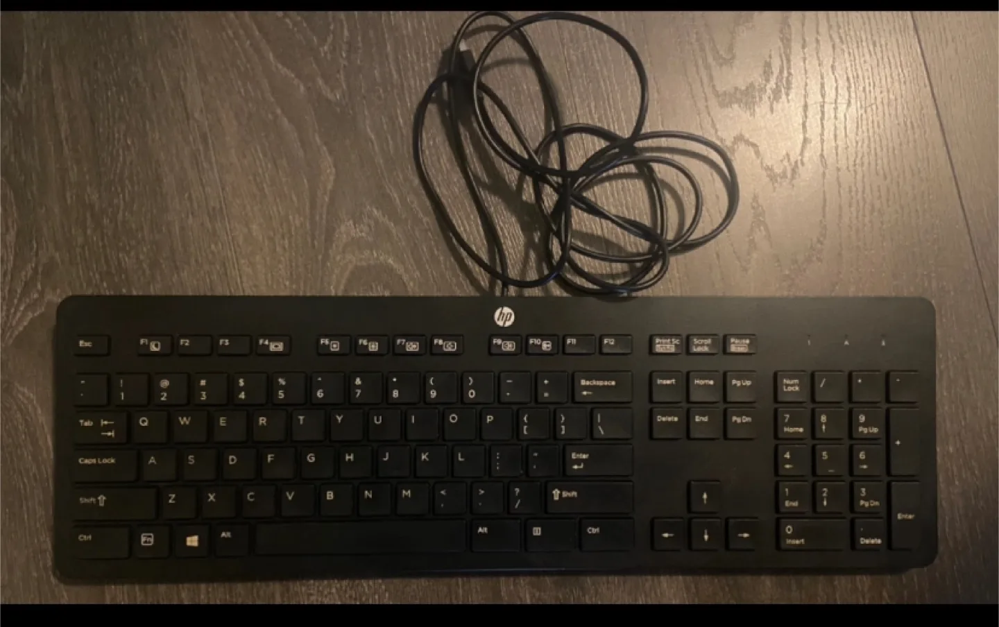HP Wired Keyboard - Black thumbnail