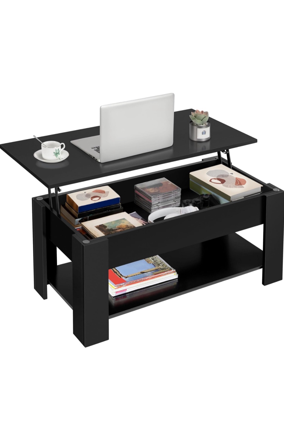 Lift Top Coffee Table - Black - photo 2