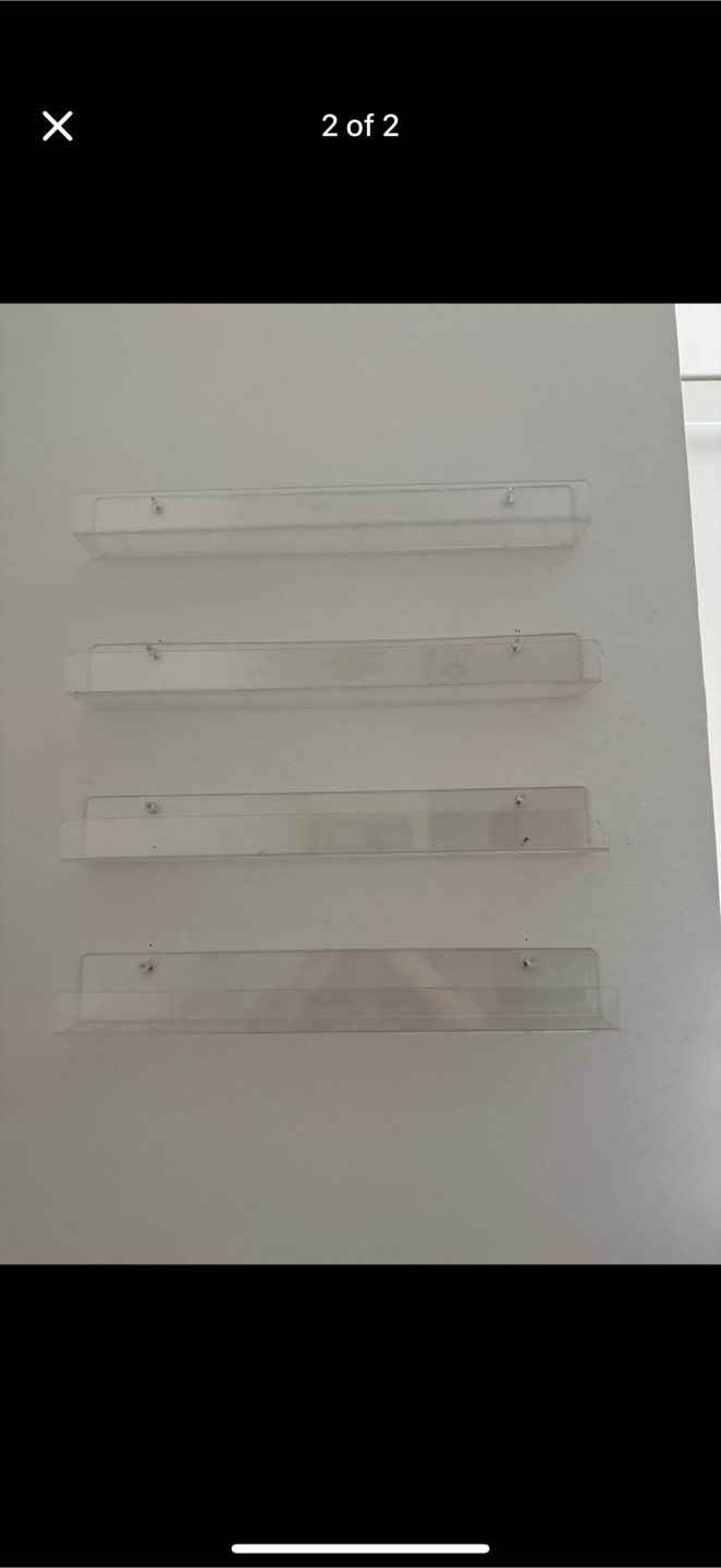 Acrylic Wall Shelves - Set of 4