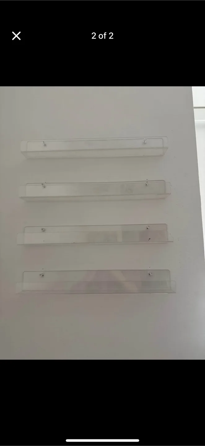 Acrylic Wall Shelves - Set of 4 thumbnail