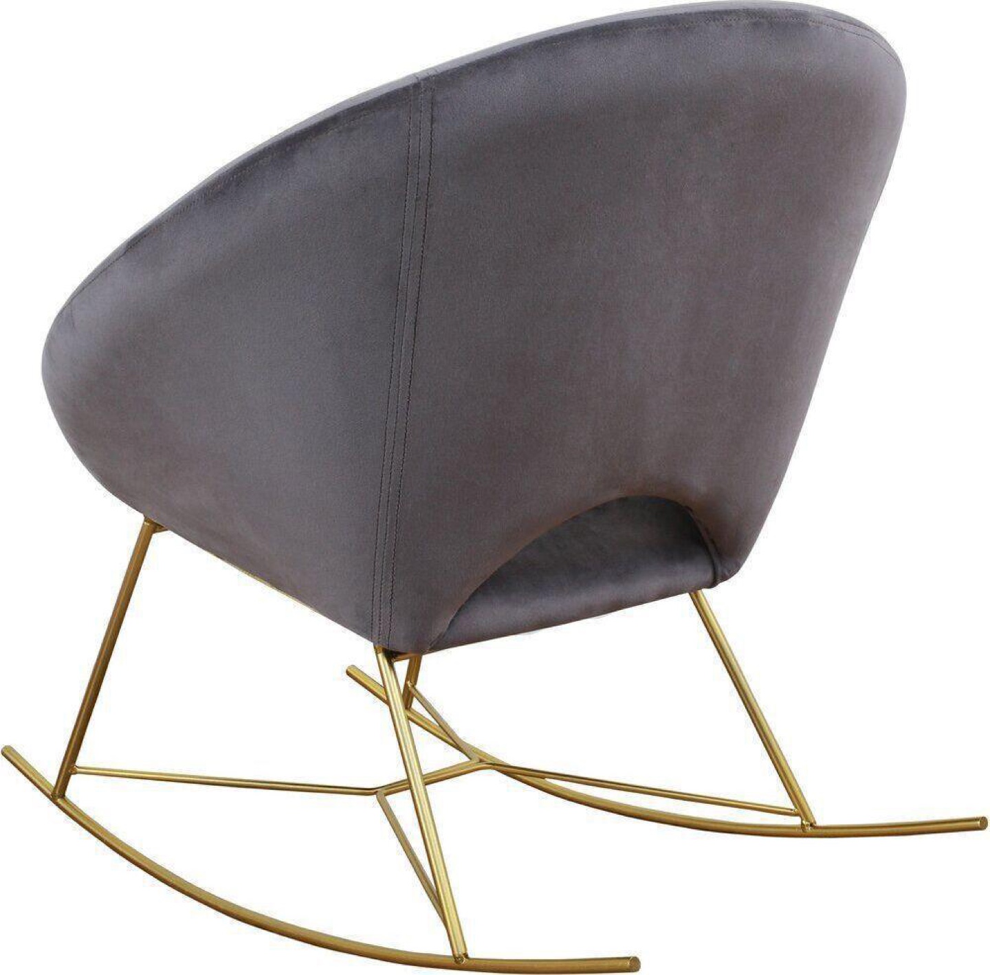 Gray Velvet Saucer Rocking Chair - photo 2