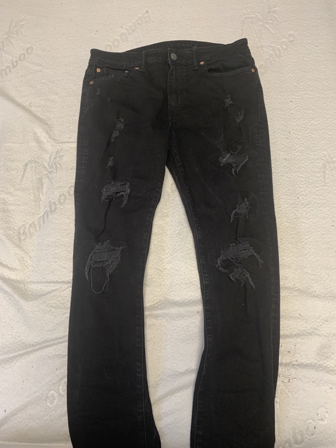 American Eagle Black Ripped Jeans 32x34 - photo 2