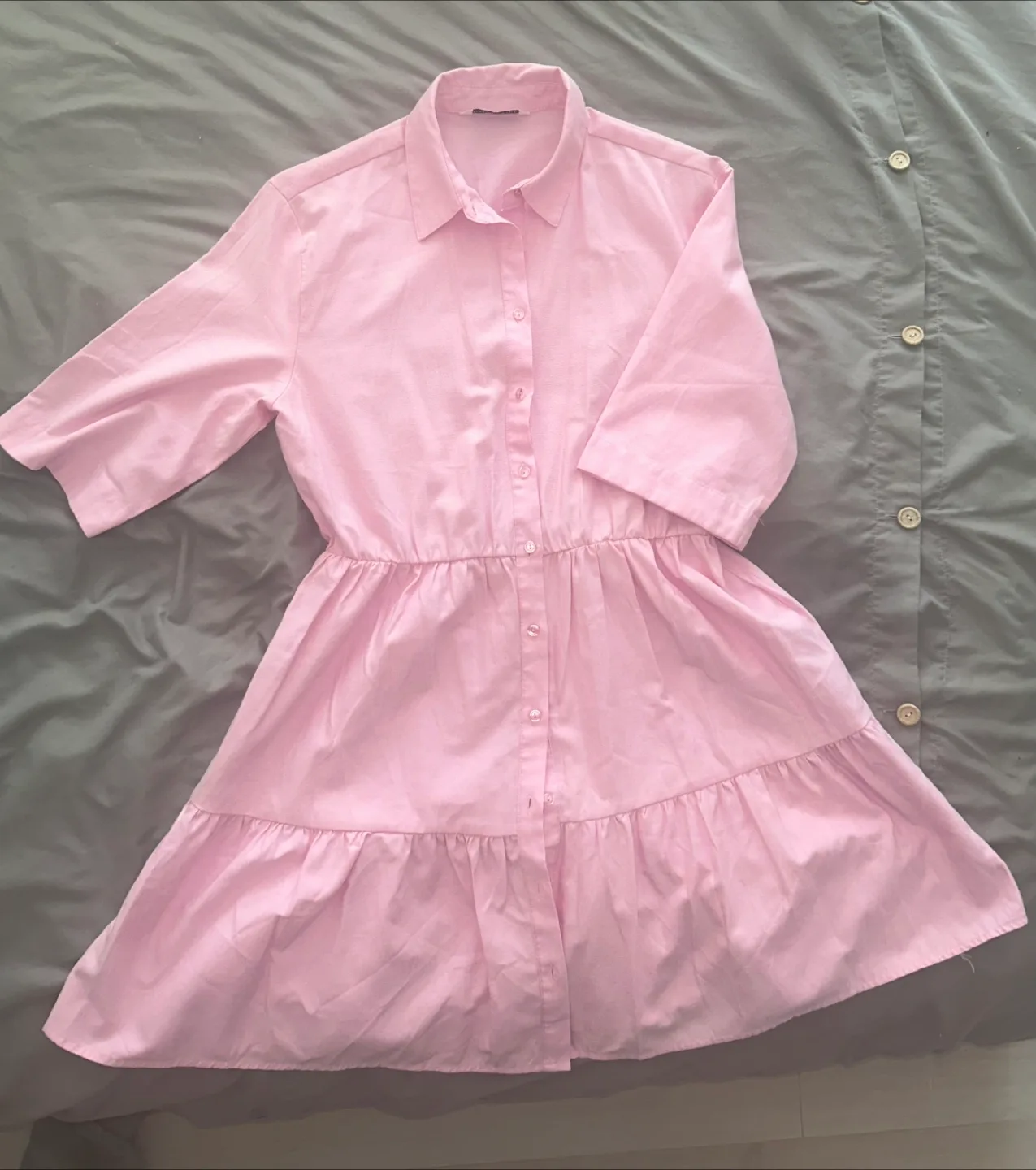 Stradivarius Pink Dress - Size L thumbnail