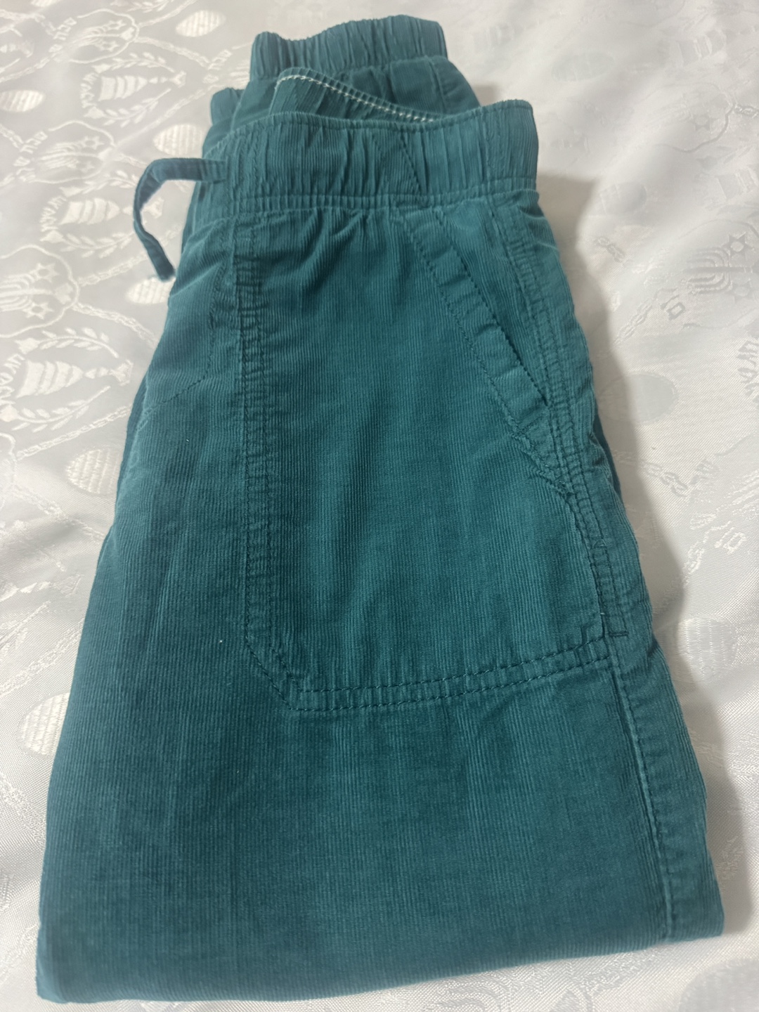 H&M Green Corduroy Pants size9/10 - photo 2