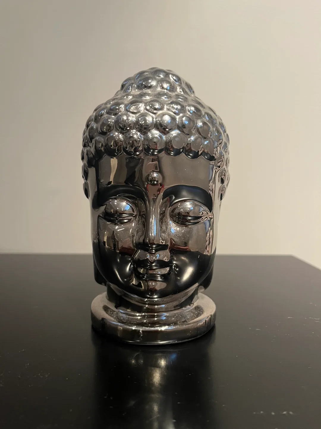 Silver Buddha Head Decor thumbnail