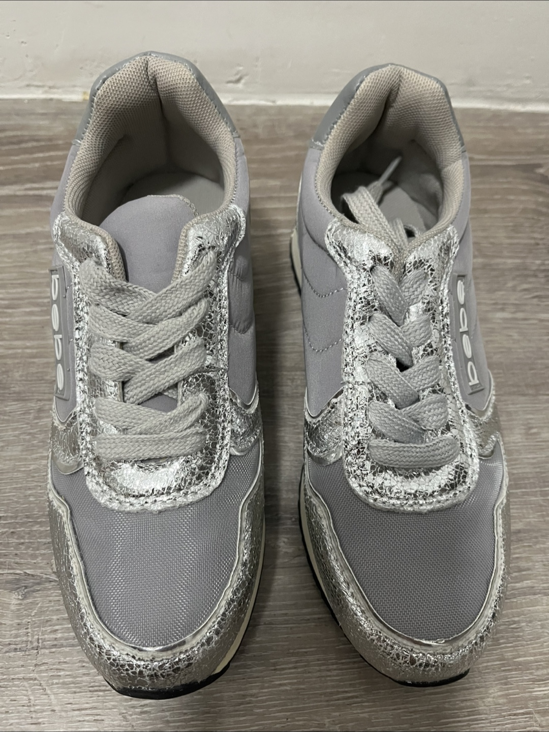 Bebe Gray & Silver Sneakers - photo 2