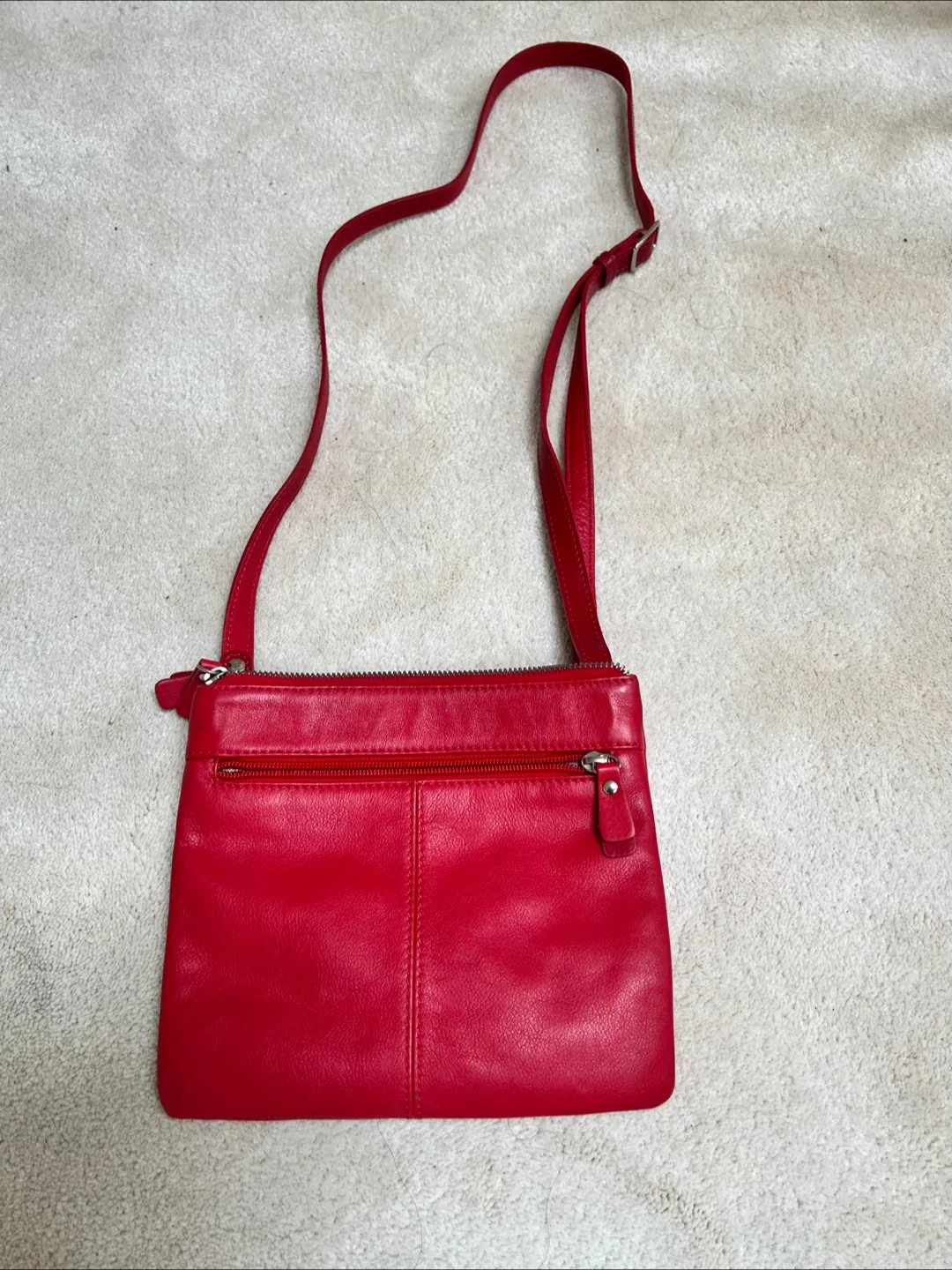 New Red Leather Crossbody Bag image indicator(2)