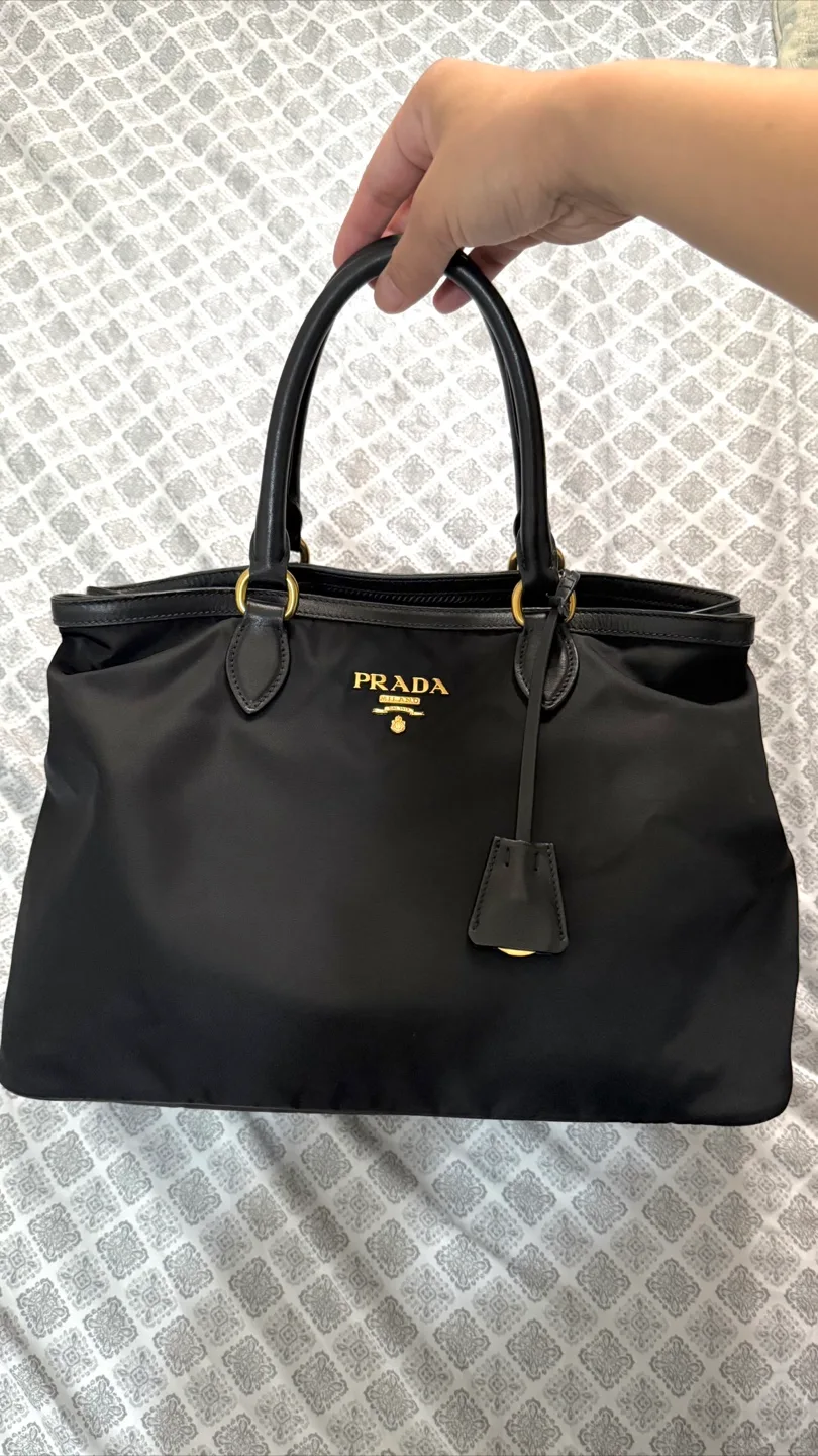 Authentic Prada Black Nylon Tote Bag thumbnail