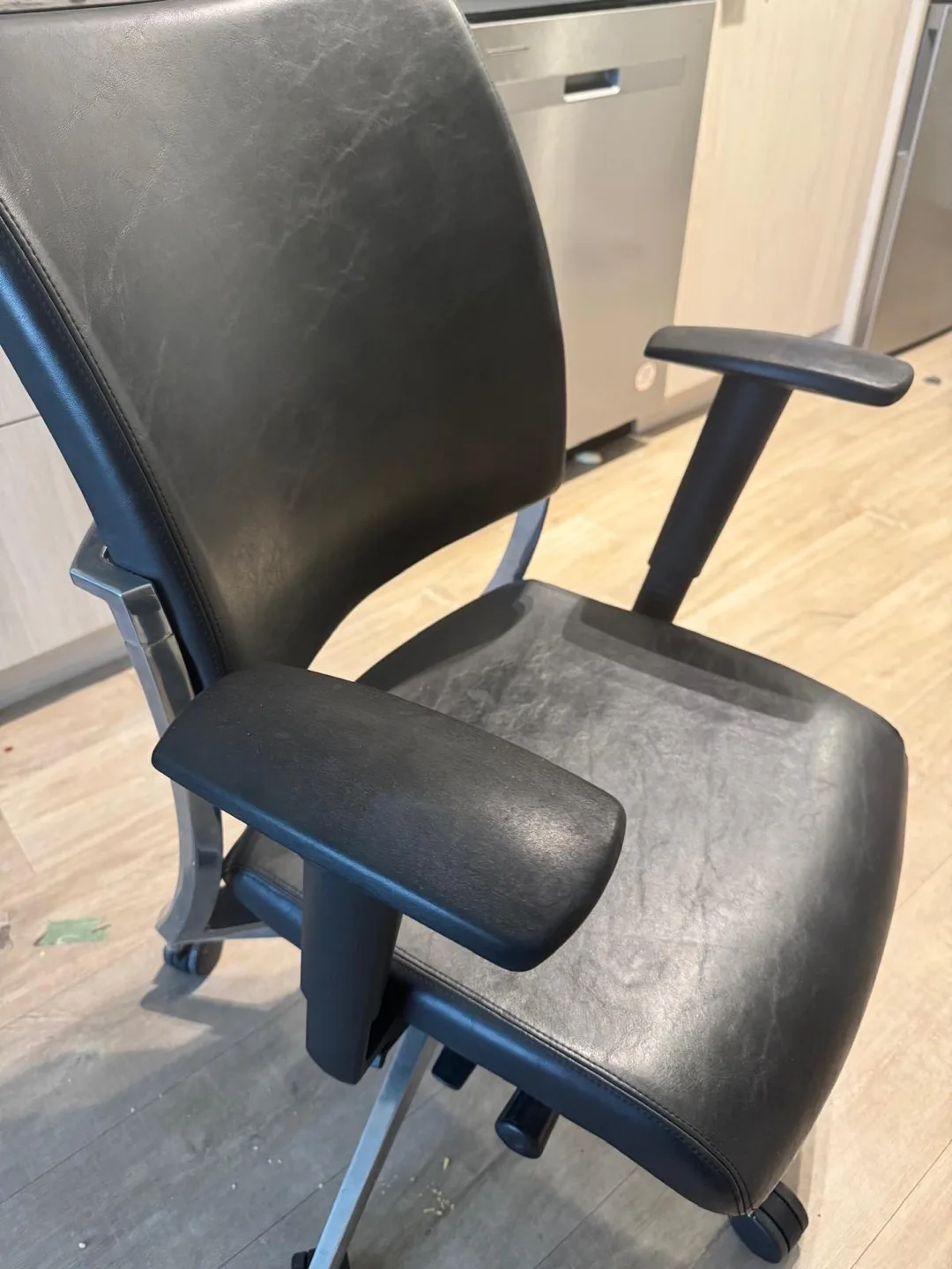 2 Black Leather Office Chair thumbnail