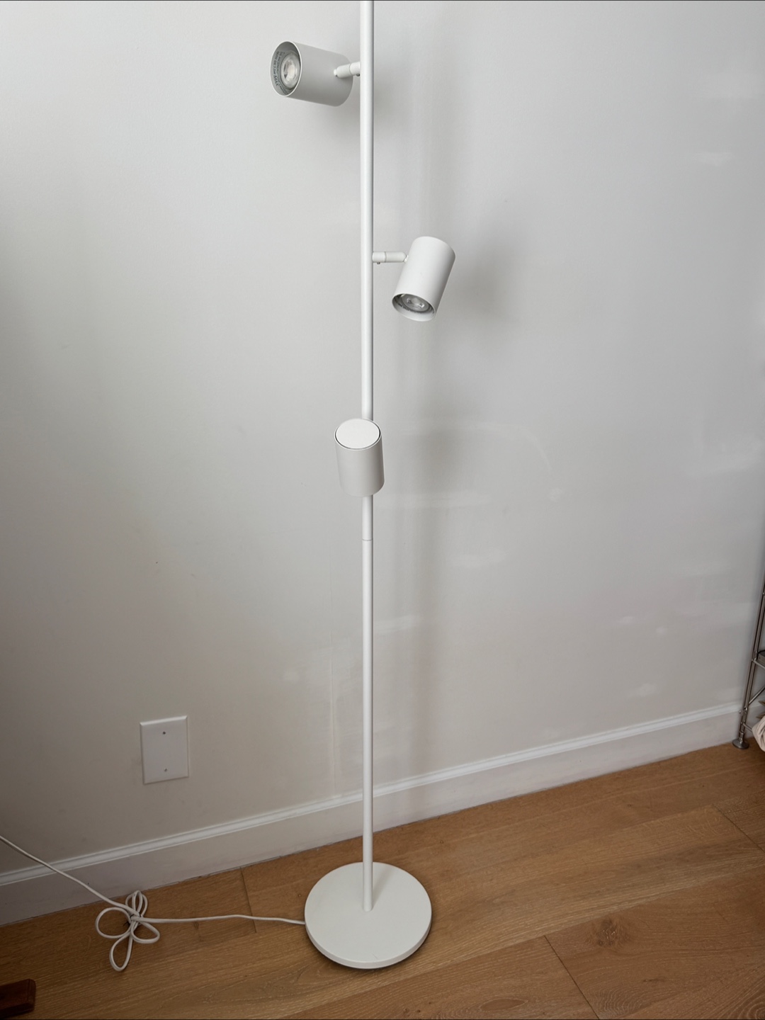 IKEA NYMÅNE Floor lamp with 3 spotlights, white