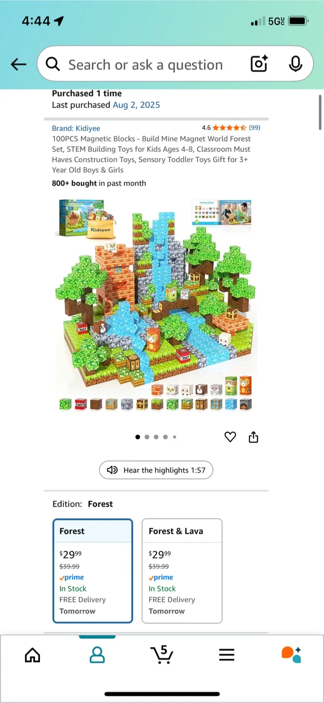 Kidiyee Magnetic Blocks - Build Mine Magnet World Forest