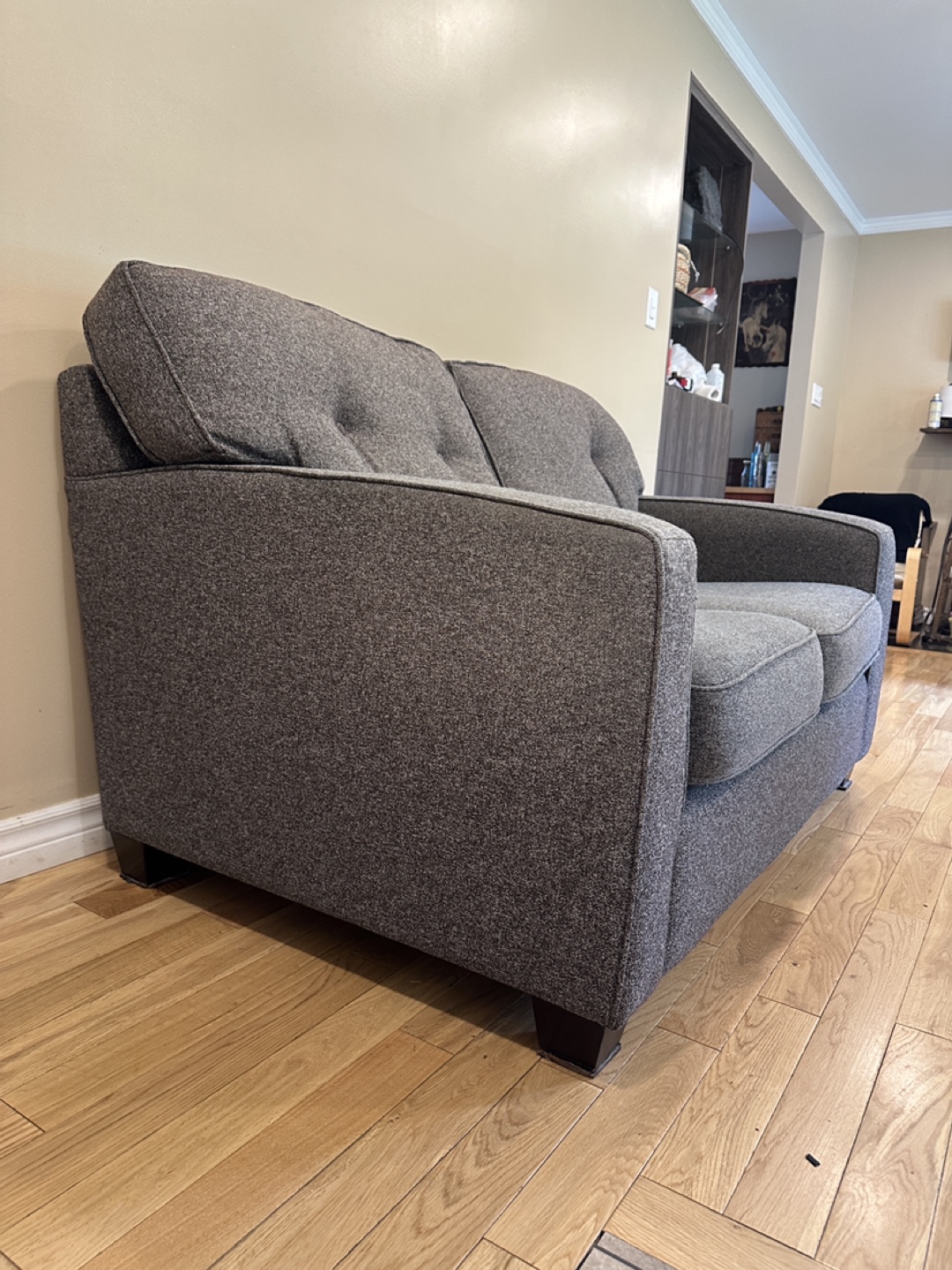 Decor-Rest Furniture Grey Love seat (CAN DELIVER) - photo 4