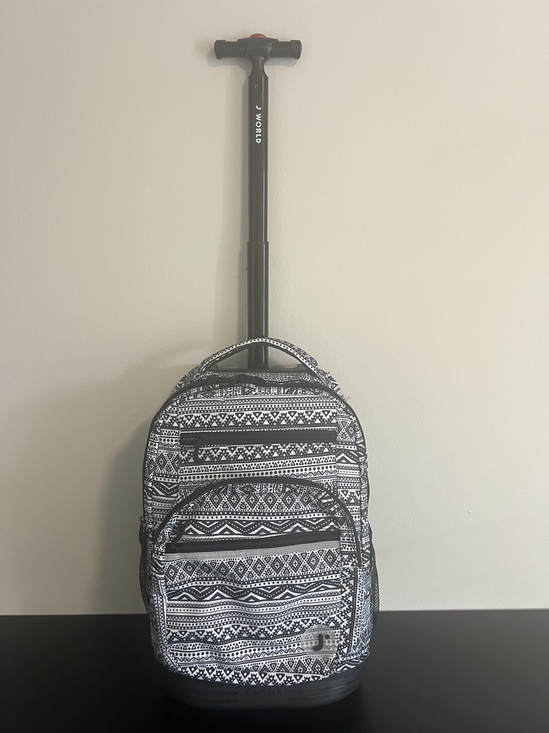 J World Rolling Backpack - Black and White Pattern - photo 2