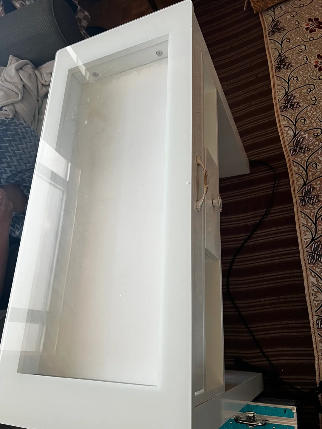 White Vanity Desk with Drawers thumbnail