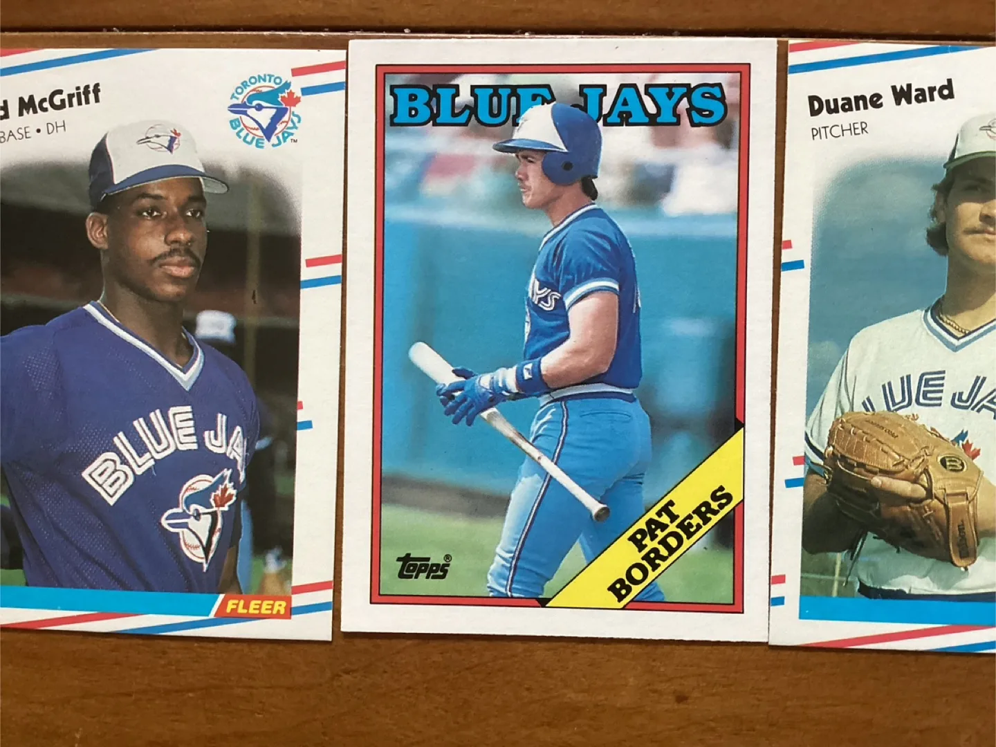1988 Jays Fred McGriff, Pat Borders & Duane Ward Trading Cards image indicator(3)