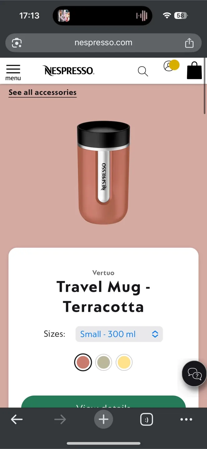 BRAND NEW  Nespresso Travel Mug – Terracotta (300ml) image indicator(6)