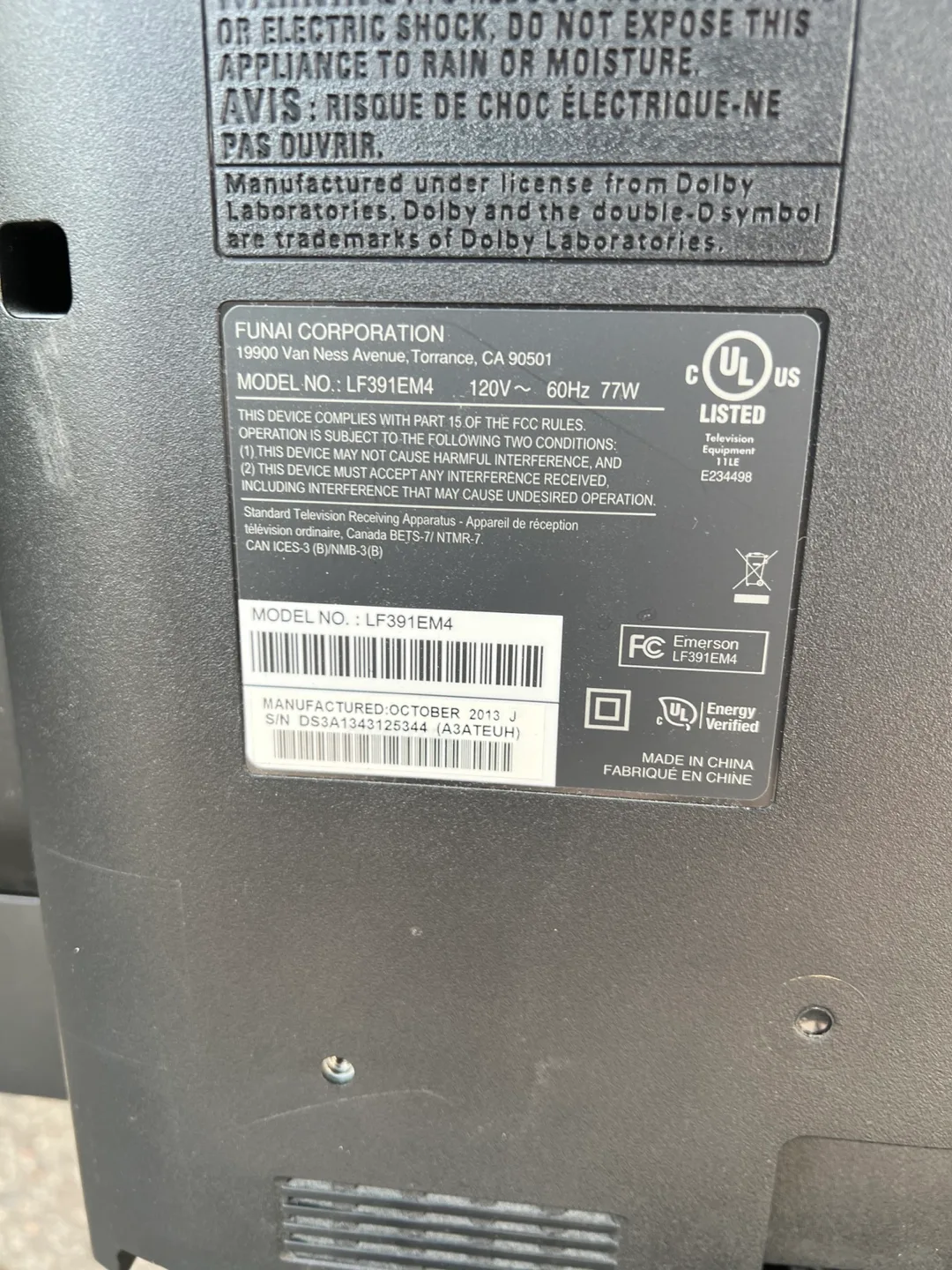 Emerson 39" LED TV - LF391EM4 image indicator(5)