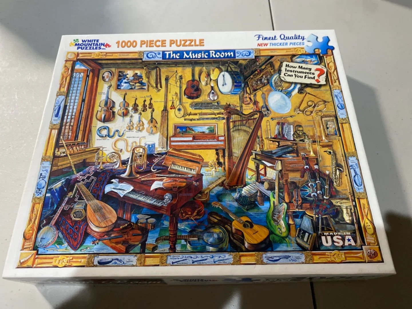 White Mountain Puzzles The Music Room 1000 Piece Puzzle thumbnail