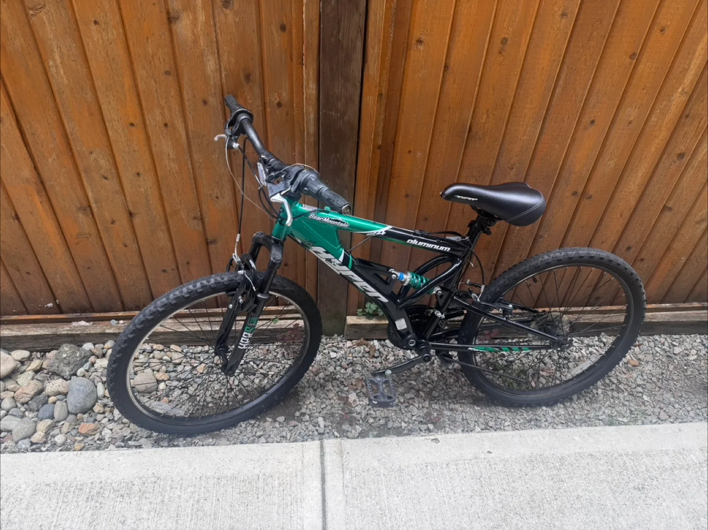 Two BMX Bikes - Red/Orange & Green/Black thumbnail
