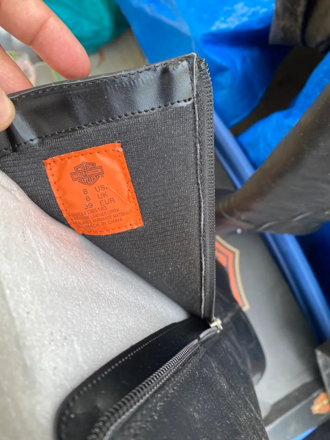 Harley Davidson Black Leather Boots - Size 8 image indicator(2)