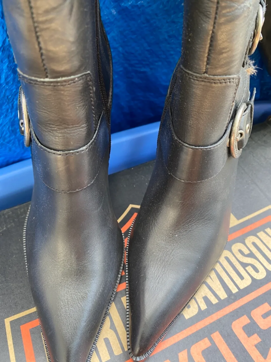 Harley Davidson Black Leather Boots - Size 8 image indicator(3)