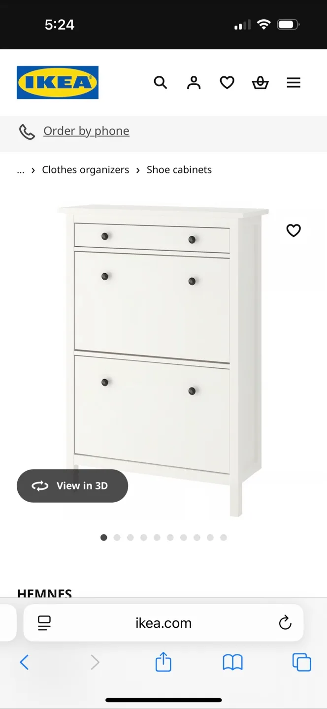 IKEA Hemnes White Shoe Cabinet image indicator(4)
