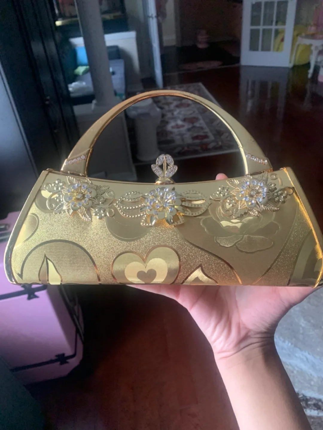 Gold Floral Evening Bag thumbnail