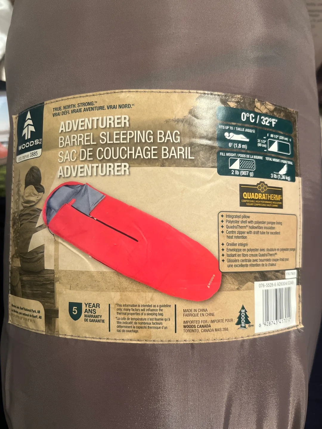 Woods Adventurer Barrel Sleeping Bag thumbnail