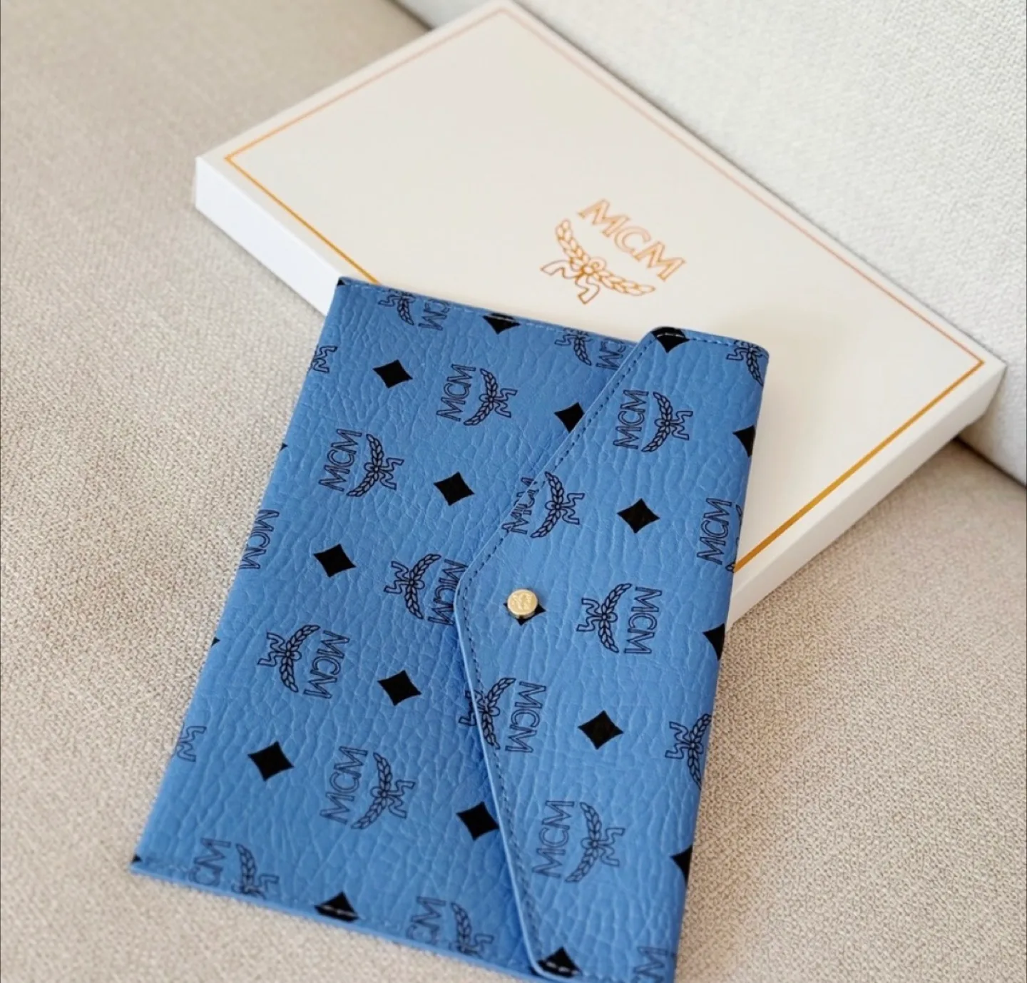 MCM Light Blue Beauty Clutch image indicator(2)