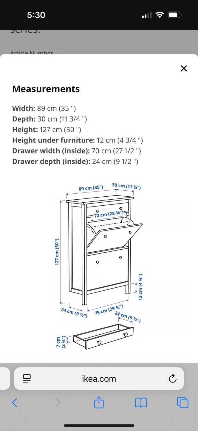 IKEA Hemnes White Shoe Cabinet image indicator(5)