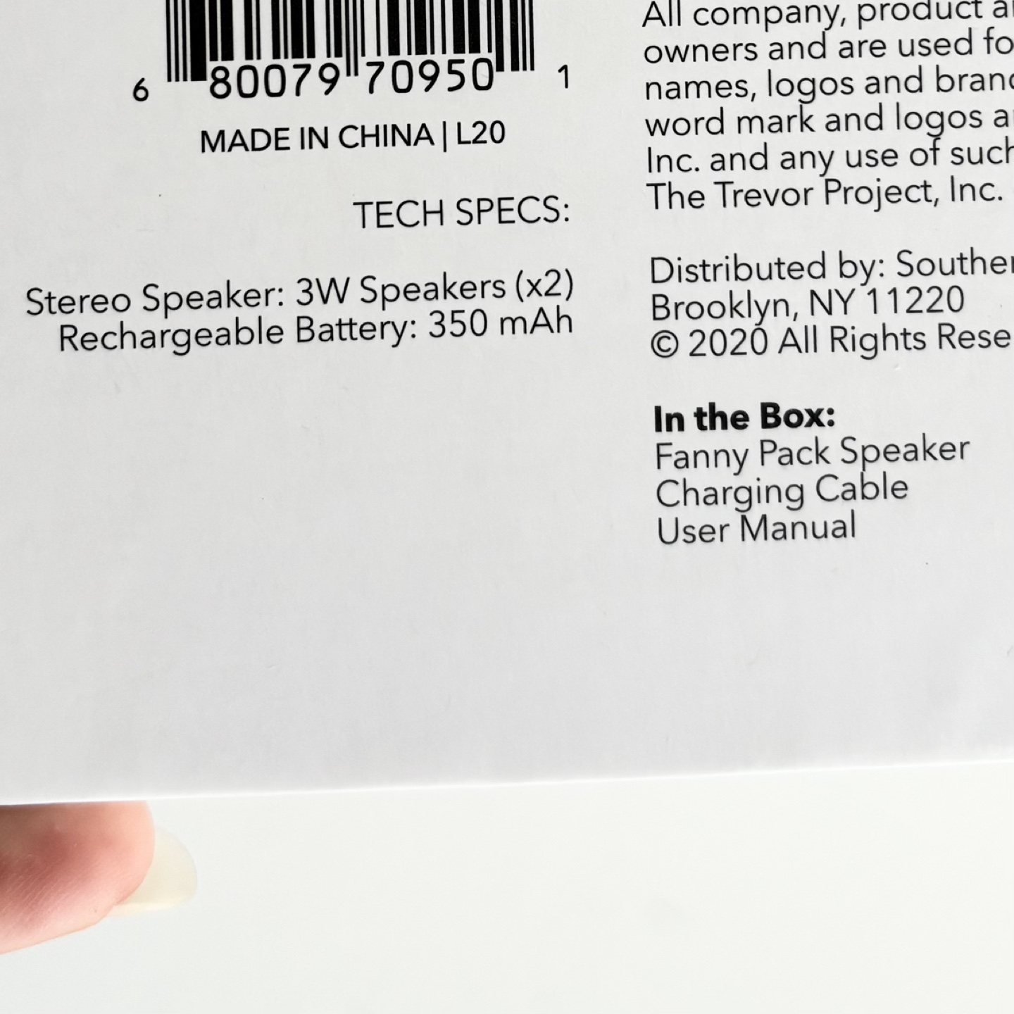 Pride Colorways Wireless Fanny Pack Speaker - New in Box! - photo 3