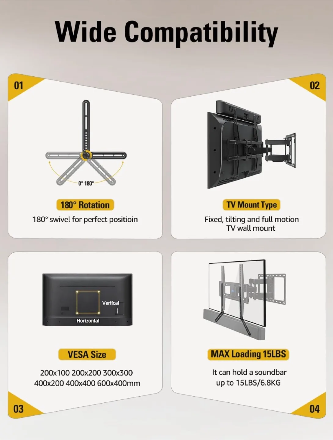 Sturdy! New Tv Soundbar Mount. image indicator(6)