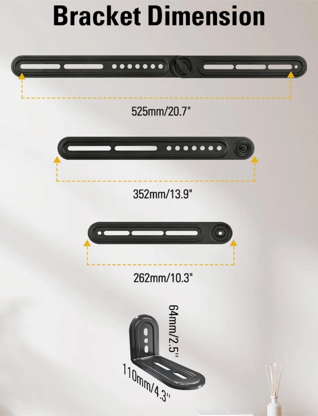 Sturdy! New Tv Soundbar Mount. image indicator(5)