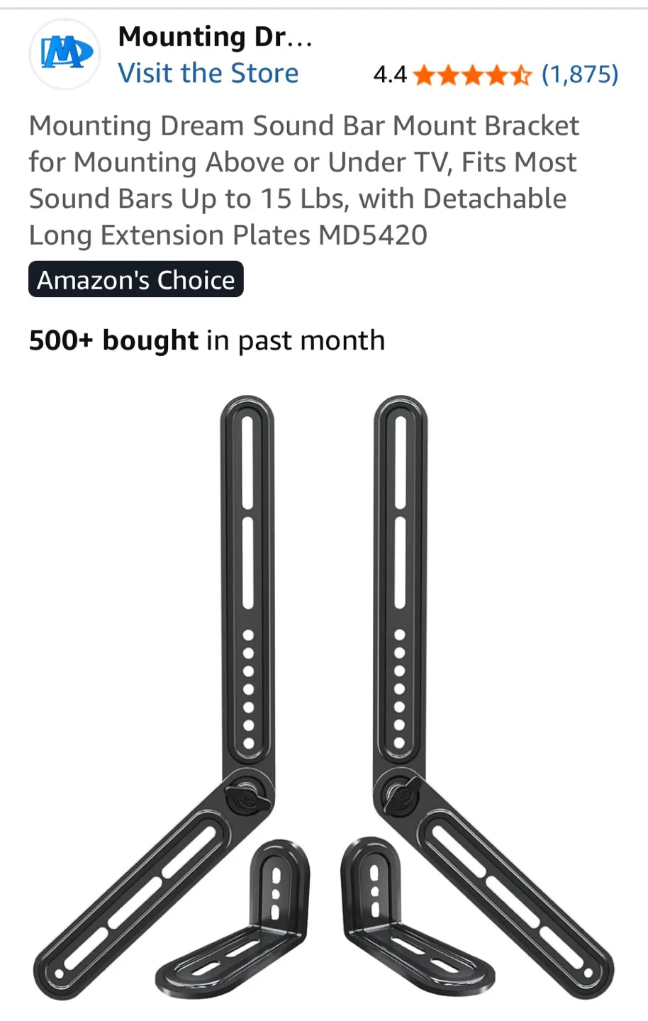 Sturdy! New Tv Soundbar Mount. image indicator(9)