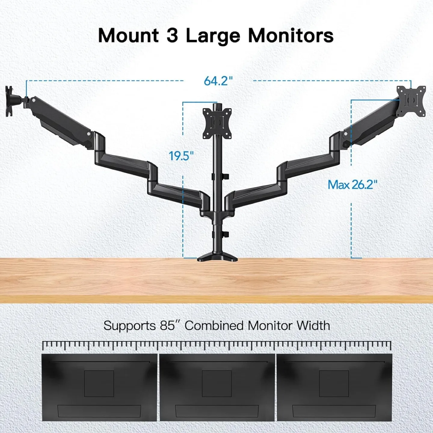 Triple Monitor Stand image indicator(3)