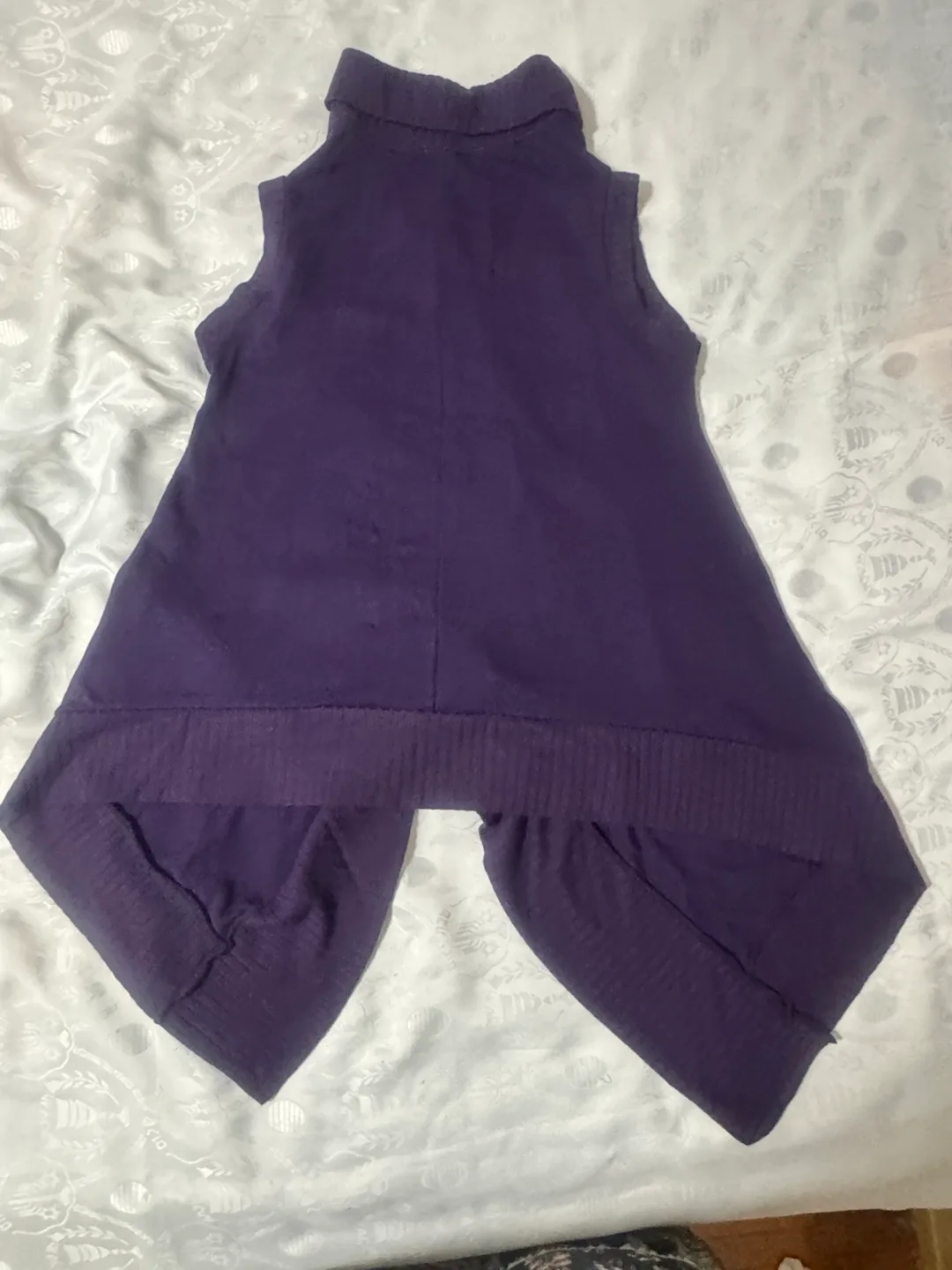 Purple Sleeveless Button-Down Tunic image indicator(3)