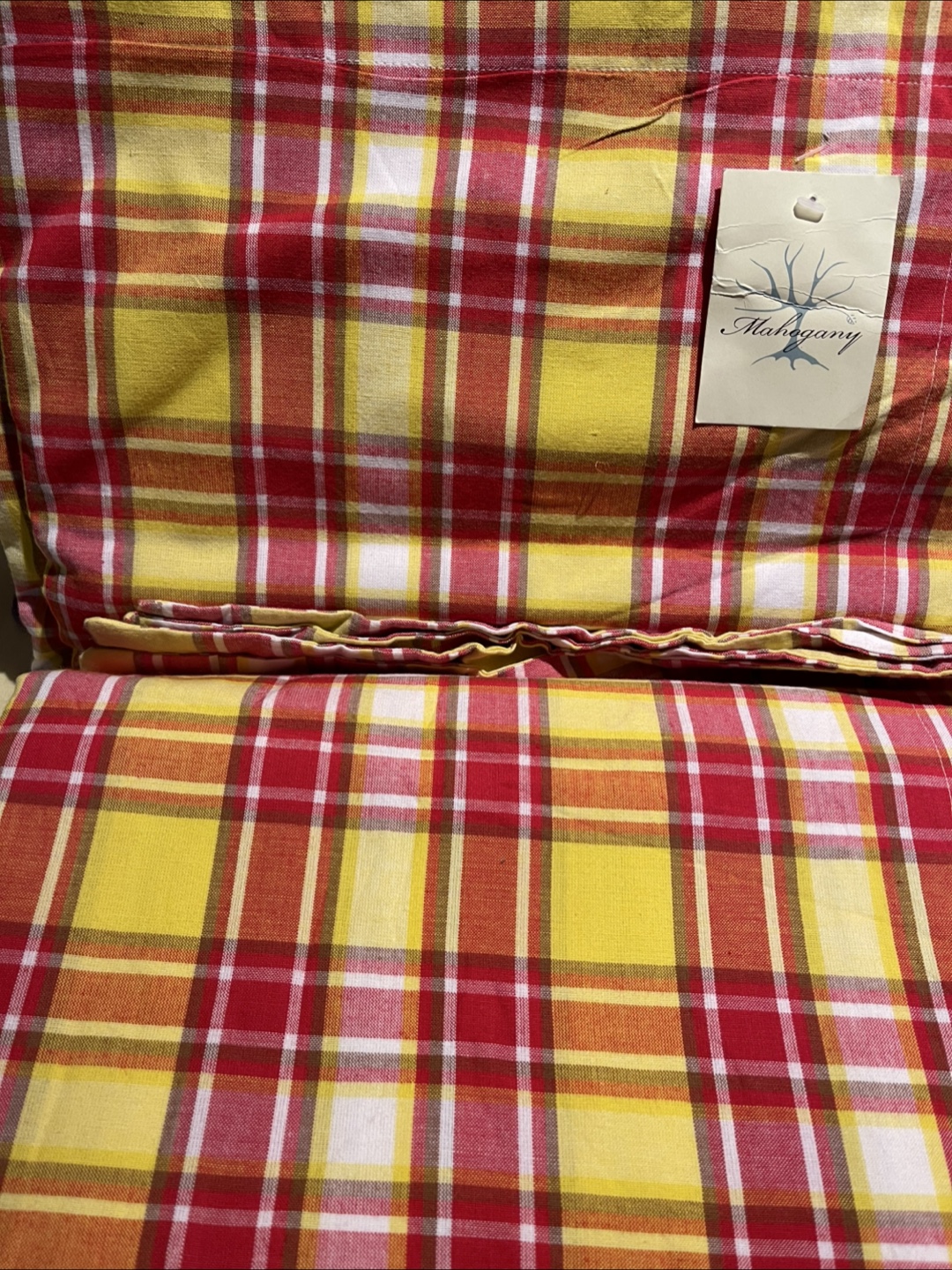 Mahogany Plaid duvet cover king size
