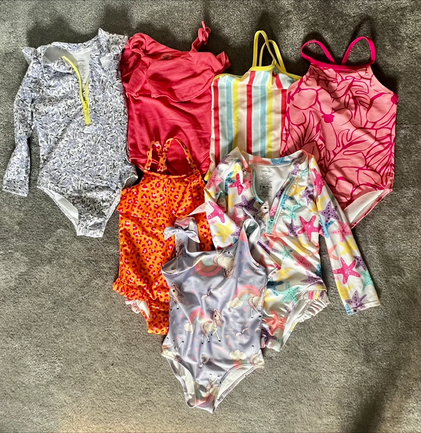 5T Mixed Lot of Baby Girl Swimsuits thumbnail